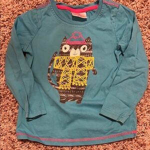 Kids' Blue Graphic Long Sleeve Shirt